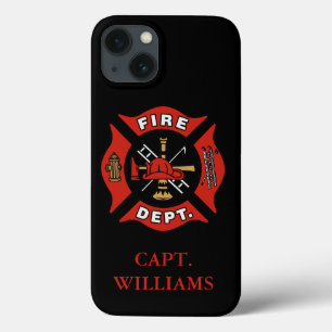 Fire Department Fire Fighter Customised Name iPhone 13 Case