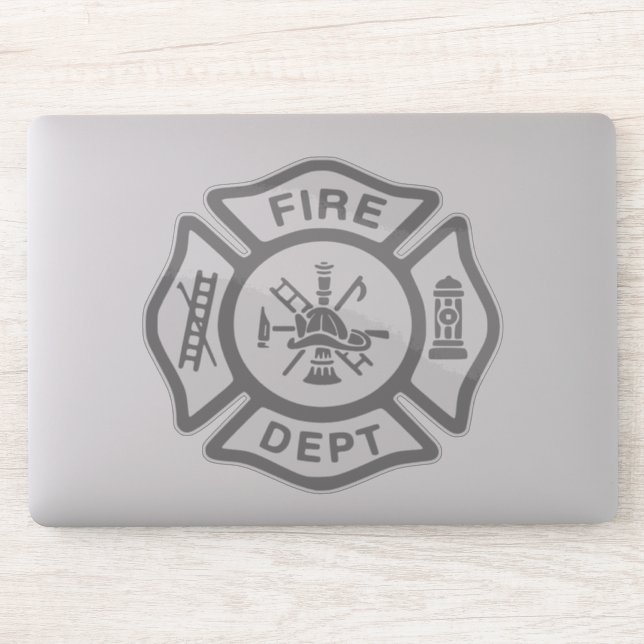 Fire Department Firefighter Badge Grey (Computer)