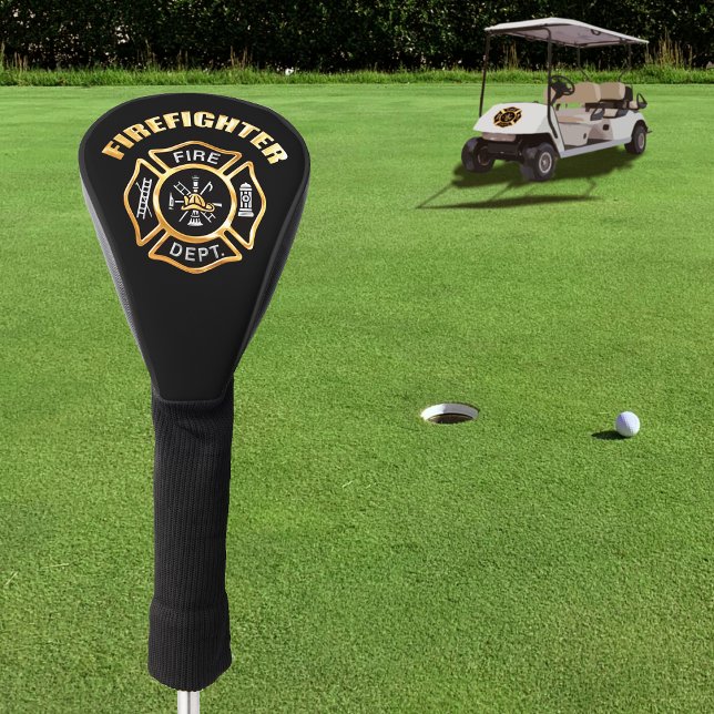 Fire Department Firefighter Gold Golf Head Cover (Creator Uploaded)