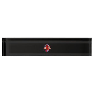 Fire Department Flag Firefighter Thin Red Line Nameplate