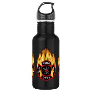Fire Department Flaming Badge 532 Ml Water Bottle