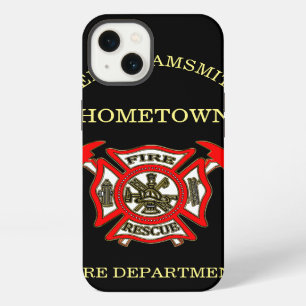 Fire Department Gold And Red Badge With Fire Axes iPhone 13 Case