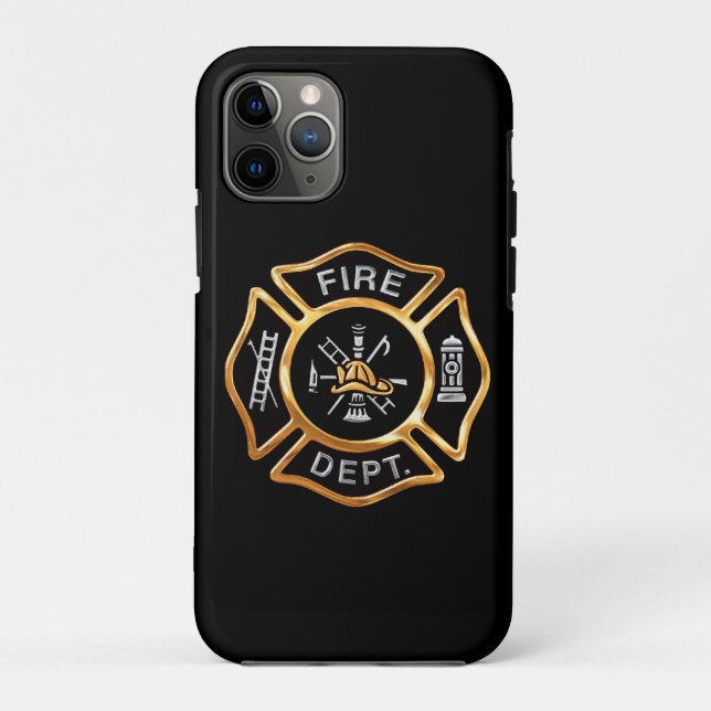 Fire Department Gold Badge Case-Mate iPhone Case (Back)