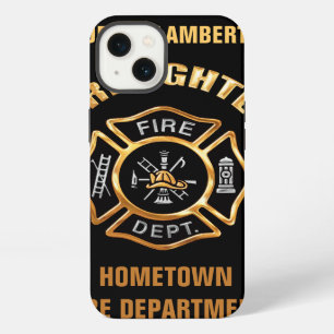Fire Department Gold Name Template iPhone 13 Case