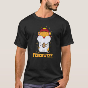 Fire Department Hamster with Fire Helmet T-Shirt