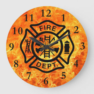 Fire Department Large Clock