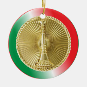 Fire Department Lieutenant Ceramic Tree Decoration