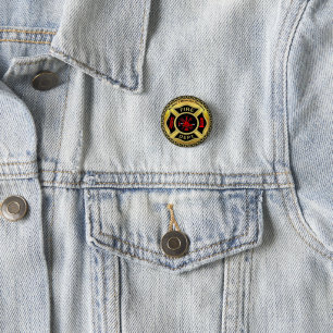 Fire Department logo Black And Gold Badge