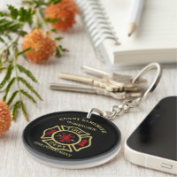 Fire Department logo Black And Gold Badge