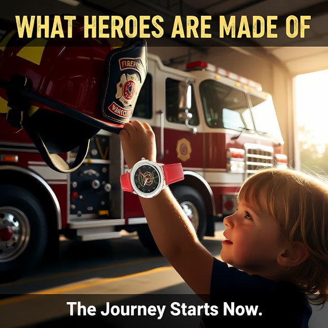 Fire Department logo Black And Gold Badge Watch (Creator Uploaded)