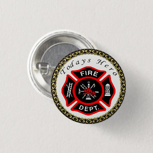 Fire Department logo Black And Red Badge