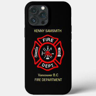Fire Department logo Black And Red Badge11 Case-Ma iPhone 13 Pro Max Case