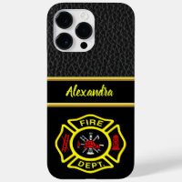 Fire Department logo Black And Yellow Badge