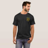 Fire Department logo Black And Yellow Badge T-Shirt (Front Full)