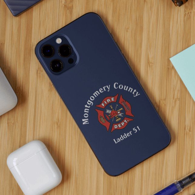 Fire Department Logo Custom  Case-Mate iPhone Case (A customizable phone case for firefighters, and a great gift idea!)