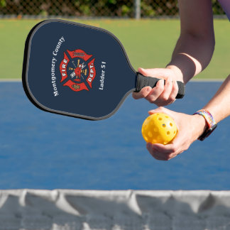 Fire Department Logo Custom Pickleball Paddle