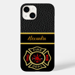 Fire Department logo Gold And Back Badge gold  Case-Mate iPhone 14 Case