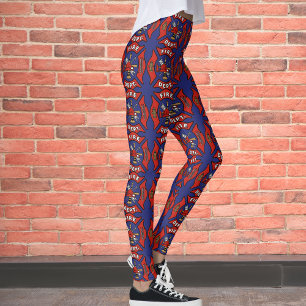 Fire Department Logo Pattern Leggings