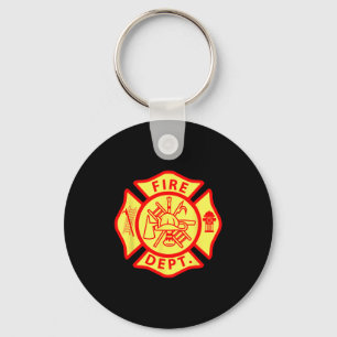 Fire Department Logo Uniform Fireman Symbol Firefi Key Ring