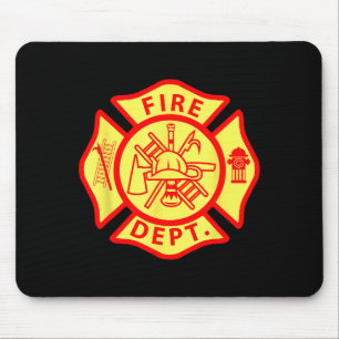 Fire Department Logo Uniform Fireman Symbol Firefi Mouse Mat