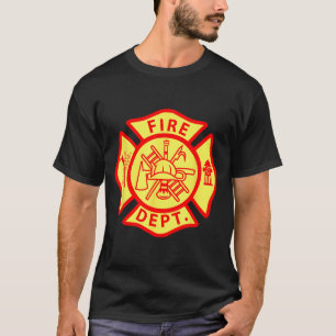 Fire Department Logo Uniform Fireman Symbol Firefi T-Shirt