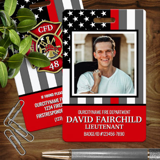 Fire Department Photo Firefighter ID Badge
