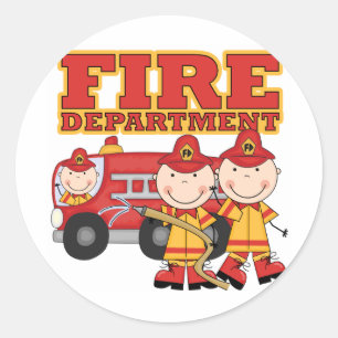 Fire Department Tshirts and Gifts Classic Round Sticker