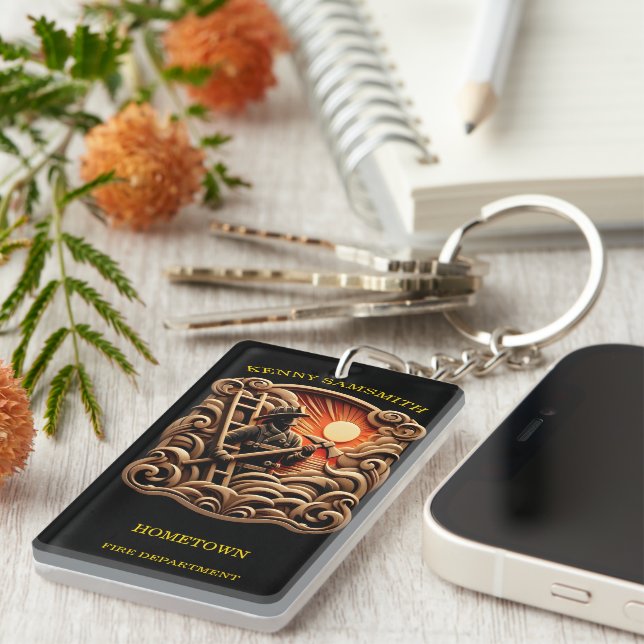 Fire Departments Badge Of Everyday Heroes Key Ring (Front Right)