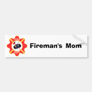 Fire Dept. Design Bumper Sticker