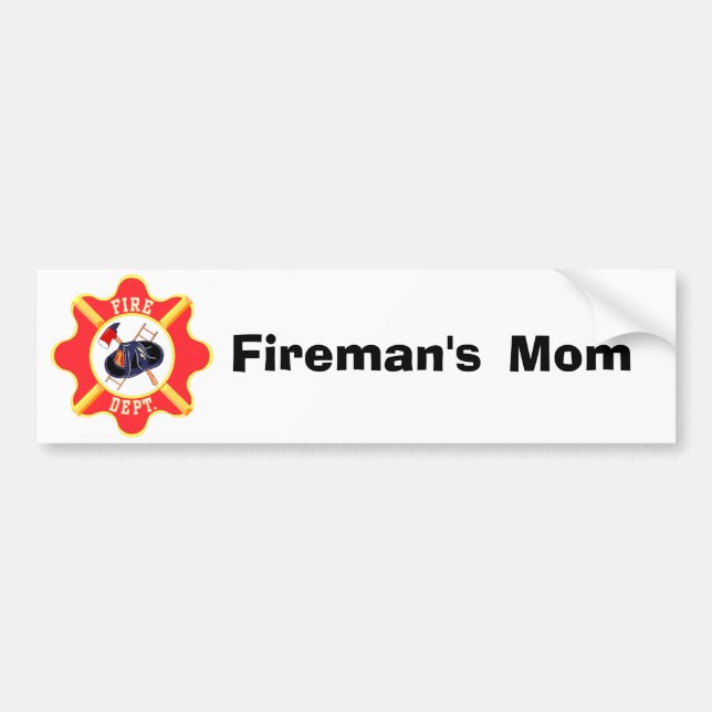Fire Dept. Design Bumper Sticker (Front)