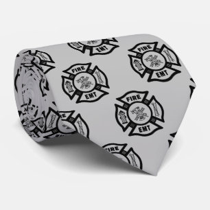 Fire Dept EMT Logo Neck Tie