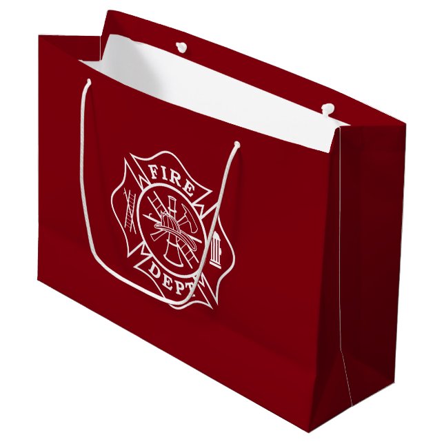 Fire Dept / Firefighter Large Gift Bag (Front Angled)