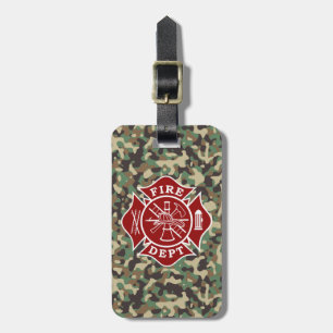Fire Dept / Firefighter Maltese Cross Luggage Tag