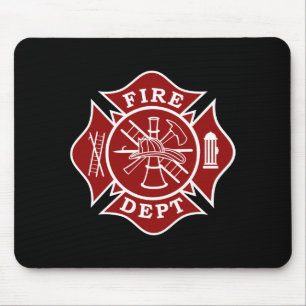 Fire Dept / Firefighter Maltese Cross Mousepad