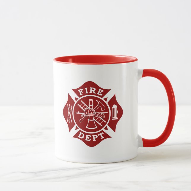 Fire Dept / Firefighter Maltese Cross Mug (Right)