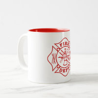 Fire Dept / Firefighter Maltese Cross Mug
