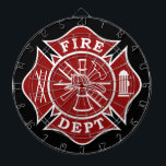 Fire Dept / Firefighter Metal Cage Dartboard<br><div class="desc">Fire Dept / Firefighter Metal Cage Dartboard makes an idea gift for any firefighter who likes to darts or even just for home and office decoration.</div>