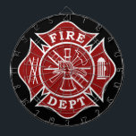 Fire Dept / Firefighter Metal Cage Dartboard<br><div class="desc">Fire Dept / Firefighter Metal Cage Dartboard makes an idea gift for any firefighter who likes to darts or even just for home and office decoration.</div>