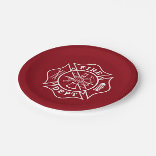 Fire Dept / Firefighter Paper Plates 7"