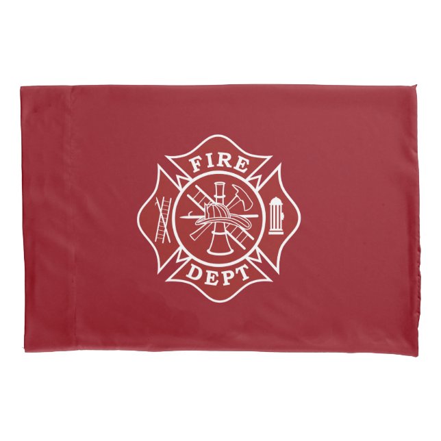 Fire Dept / Firefighter Pillowcase, Qty1 std size Pillowcase (Front)