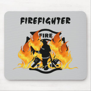 Fire Dept Flames Mouse Mat