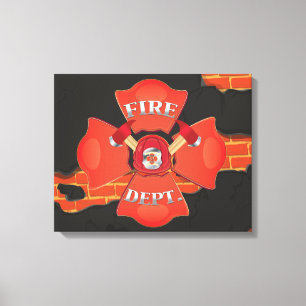 Fire Dept Logo Canvas Print