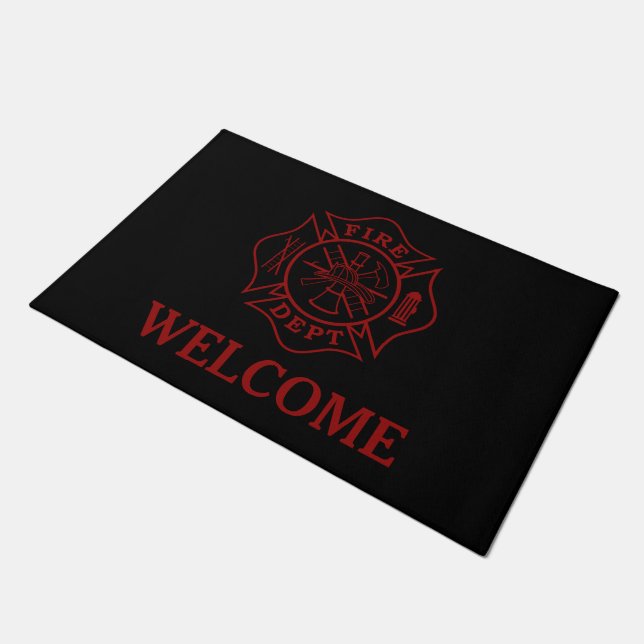 Fire Dept Maltese Cross Doormat - 24"x36" (Angled)
