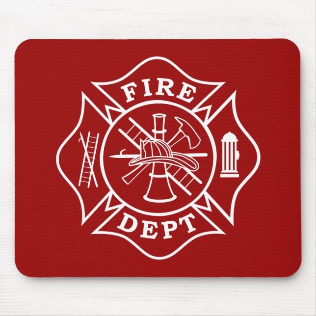 Fire Dept Maltese Cross Mousepad (Front)