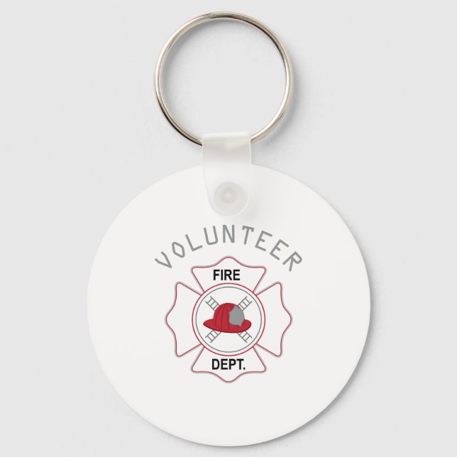 Fire Dept Volunteer Key Ring (Front)