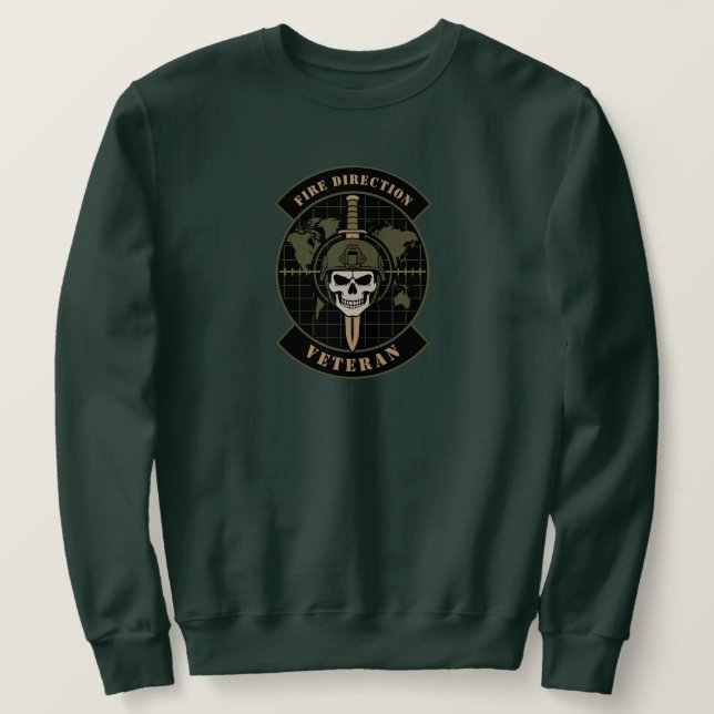 Fire Direction Veteran Artillery Emblem Sweatshirt (Design Front)