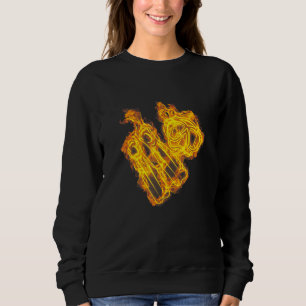 Fire Diving Fins And Goggles Flame Scuba Diving Di Sweatshirt
