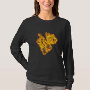 Fire Diving Fins And Goggles Flame Scuba Diving Di T-Shirt