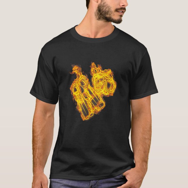 Fire Diving Fins And Goggles Flame Scuba Diving Di T-Shirt (Front)