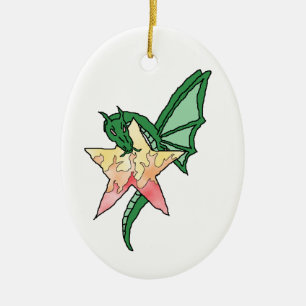 Fire Dragon Ceramic Tree Decoration